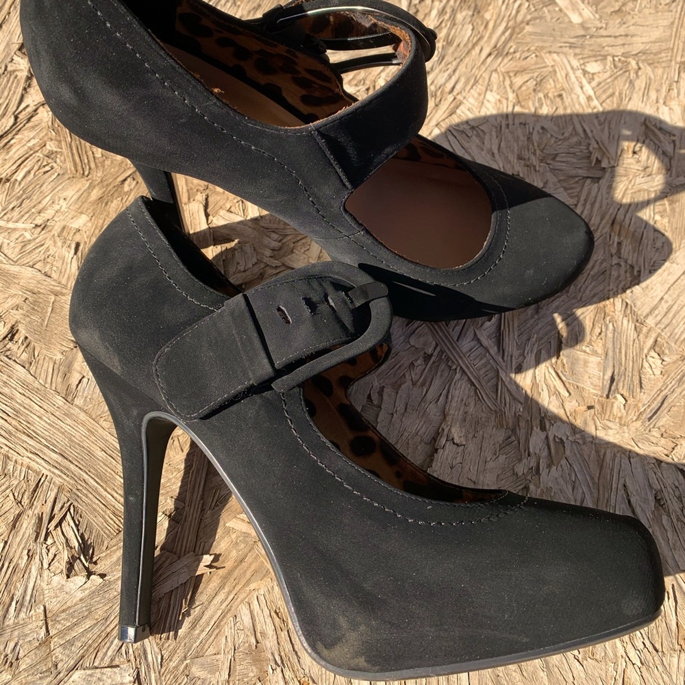 High heeled platform Mary Janes